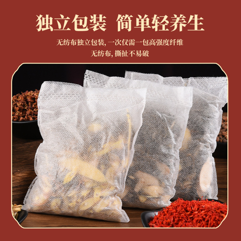 Saffron Tibetan Red Salt Foot Soak Pack Herbal Foot Bath Gift Box 30g x 10 Bags - Image 2