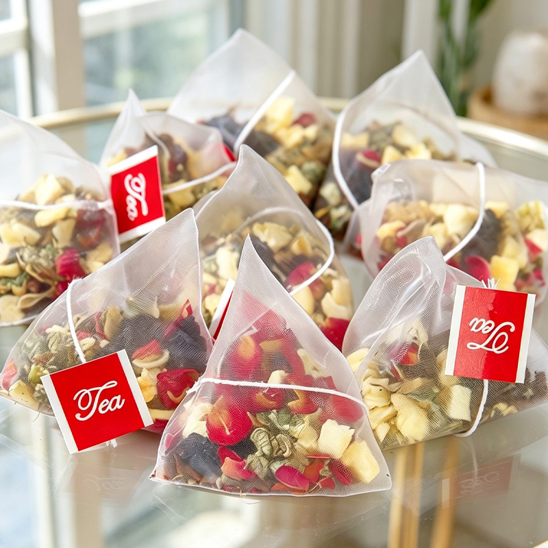 Apple Rose Lotus Leaf Tea (Malus domestica & Rosa rugosa) — Herbal Blend Tea Bags with Mulberry & Cassia Seed - Image 2