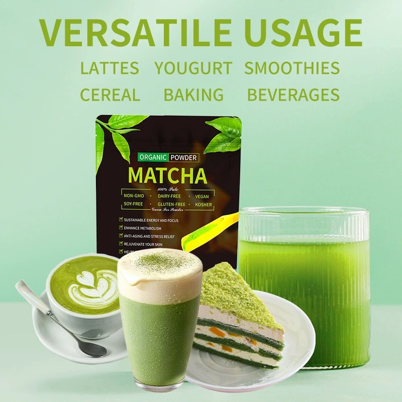 Organic Matcha Green Tea Powder Ma Dai Cha 100g Bag Culinary Grade for Tea Lattes and Baking - Image 3