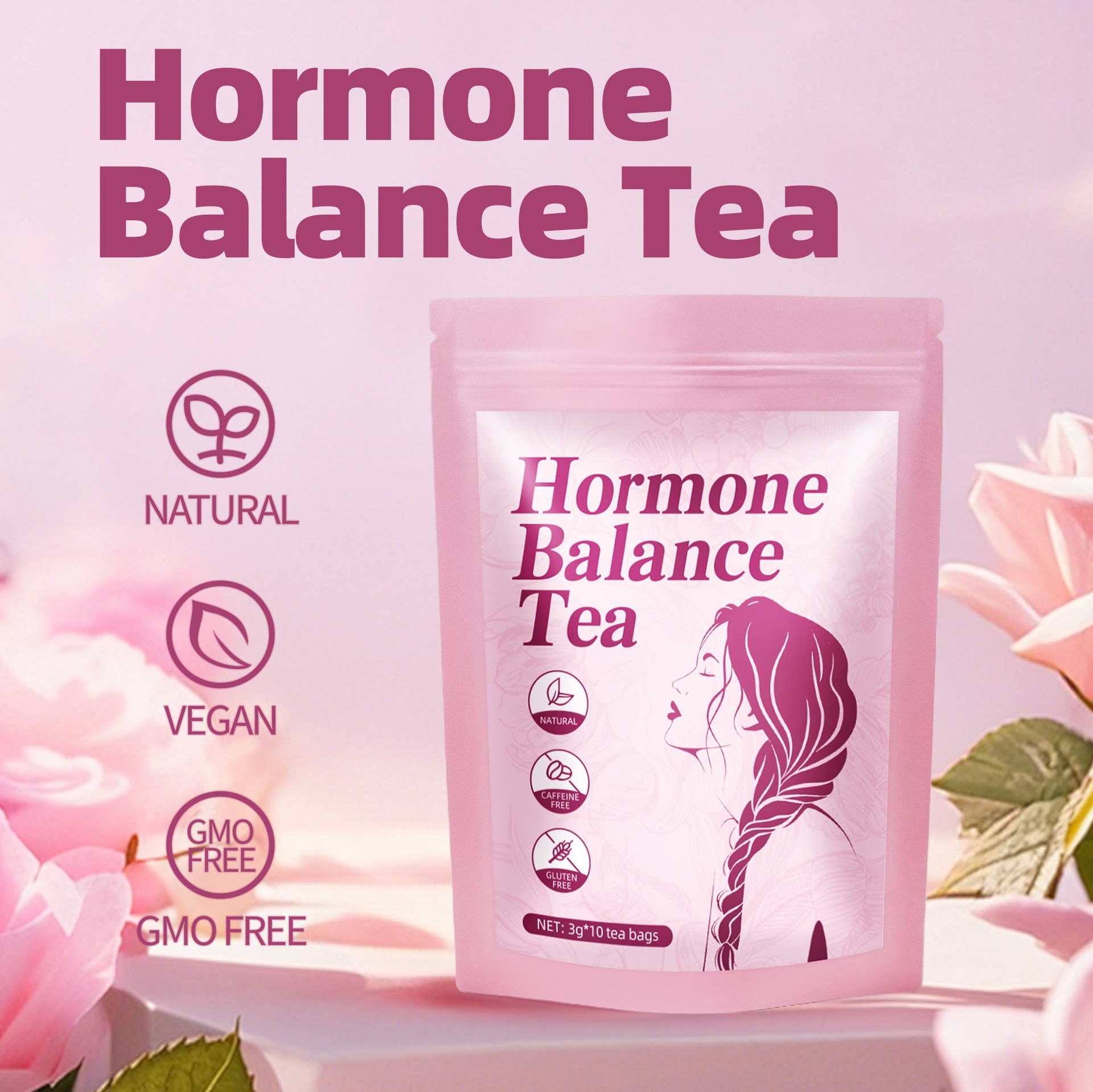 Hormone Balance Herbal Tea Bags 30 Count Cold Brew Wellness Tea for Women Daily Support - Image 4