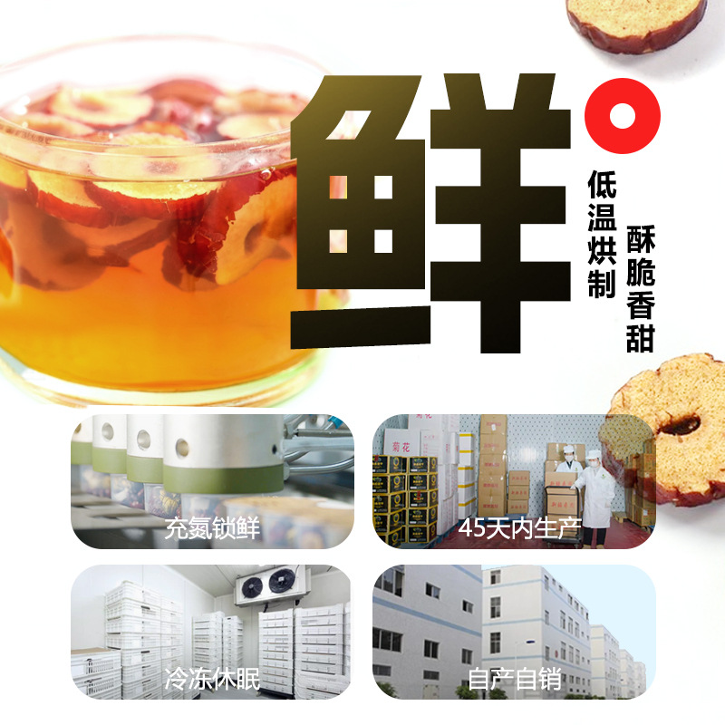 Dried Red Date Slices Hong Zao Pitted Jujube Chips for Tea and Snacking 200g Jar - Image 3