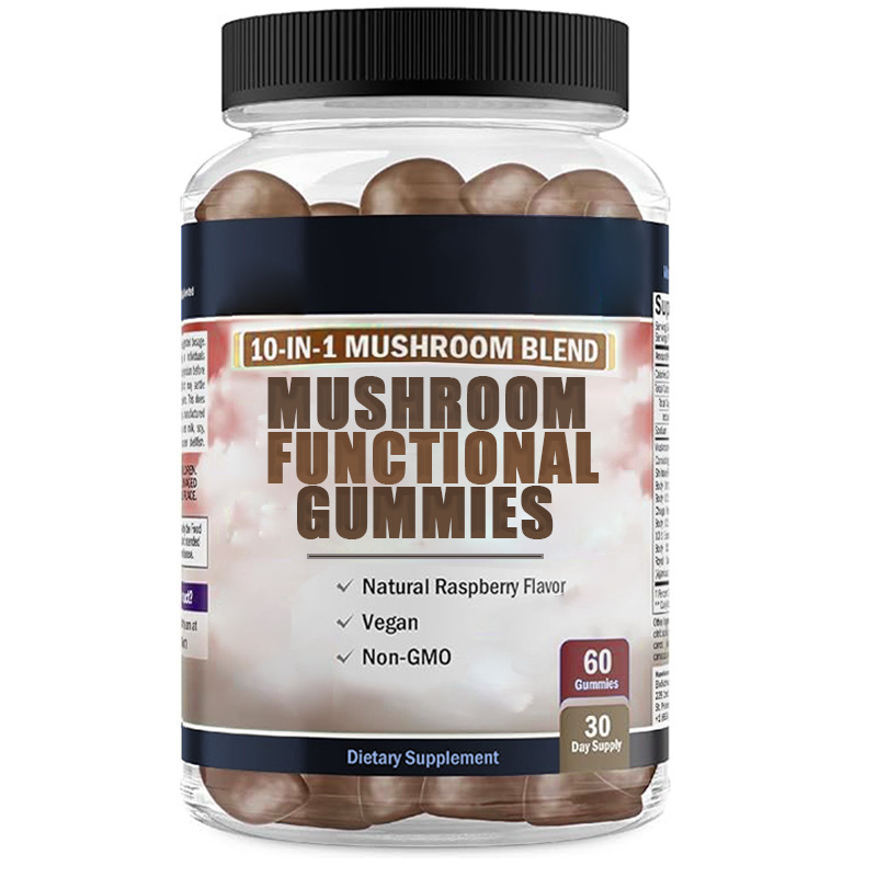 Mushroom Complex Gummies with Ashwagandha and Lion's Mane Sugar-Free Bear Gummies - Image 5