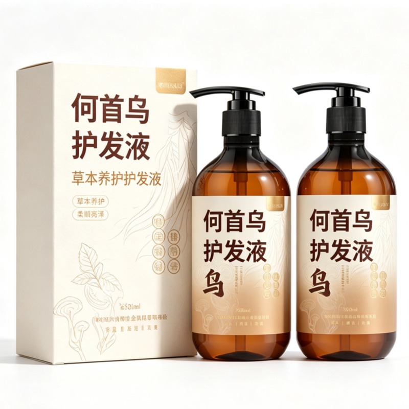 He Shou Wu Lingzhi Hair Growth Shampoo 10ml Scalp Care Oil Control Herbal Hair Tonic for Men and Women - Image 5