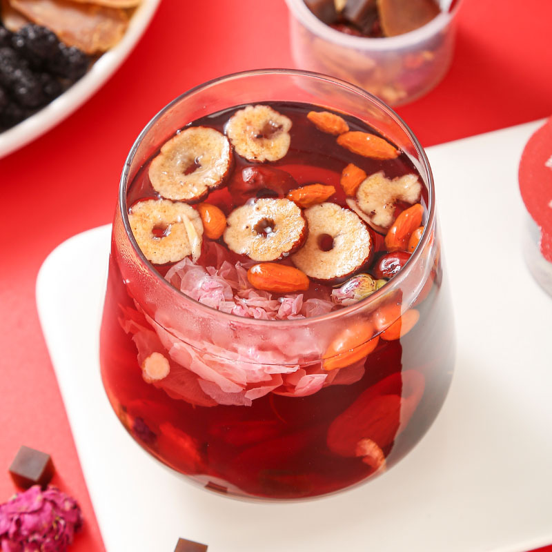 Red Ginseng & Ejiao Goddess Tea — Jujube, Mulberry, Goji & Rose Herbal Blend (15g × 15 Jars) - Image 3