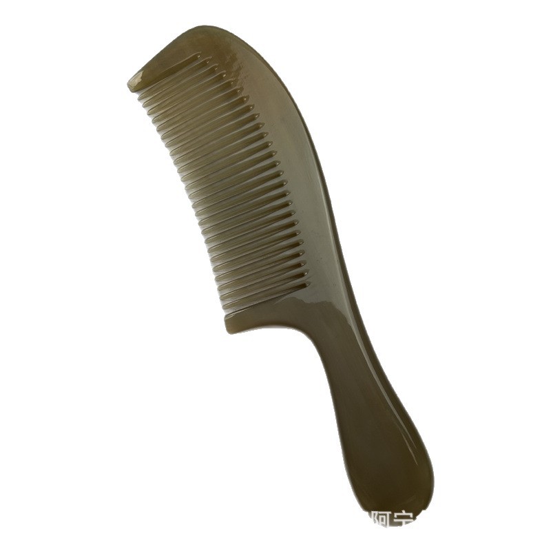 Genuine Horn Comb Wide Tooth Buffalo Horn Hair Comb with Handle 15-20CM - Image 5