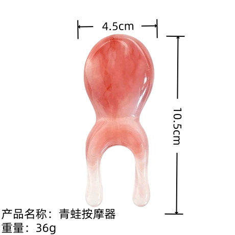 Frog Shaped Resin Massage Comb Manual Guasha Tool for Face Nose Bridge and Eye Area with Acupoint Design - Image 4