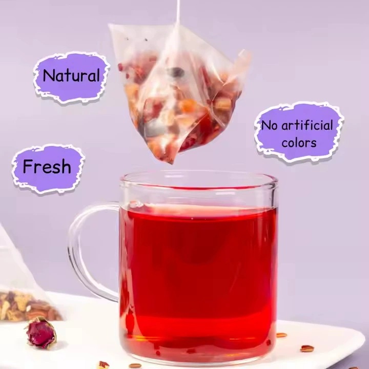 Menopause Support Herbal Tea Bag Blend with Rose Jujube Mulberry Caffeine Free Wellness Tea 100g - Image 4