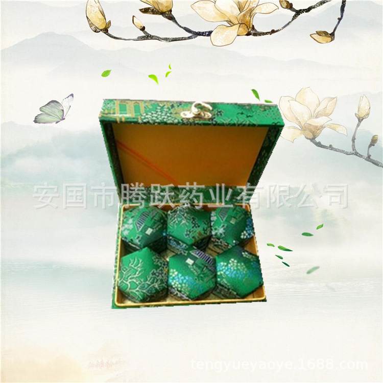 Red Hexagonal Gift Box Set 6 Piece Brocade Jewelry Packaging Empty Boxes - Image 4
