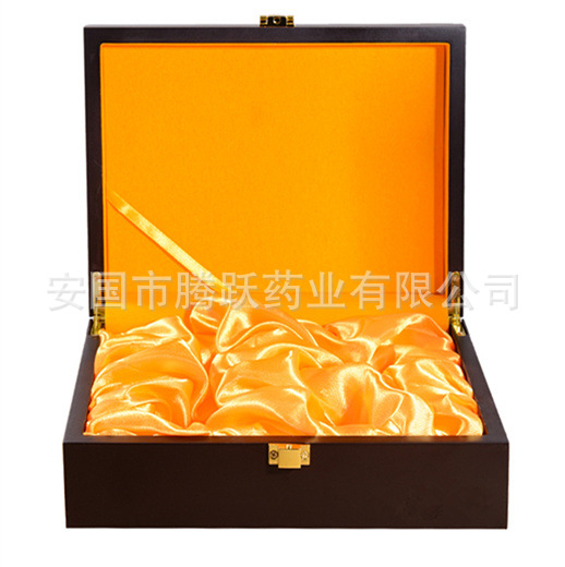 Wooden Brocade Pill Packaging Box Empty Honey Pill Display Case Jewelry Storage - Image 4
