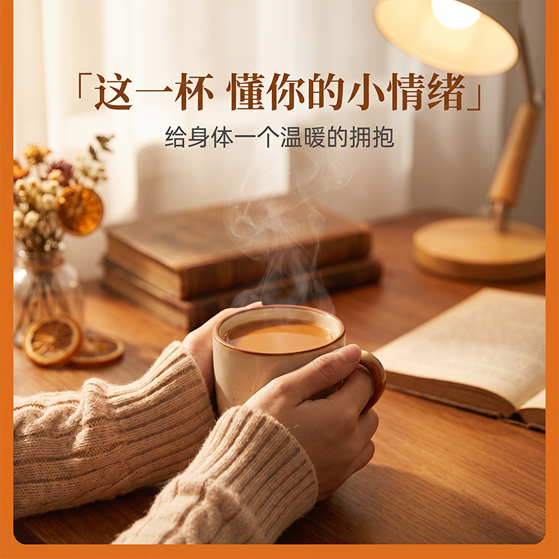 Brown Sugar Ginger Jujube Milk Tea Powder Instant Drink 100g 5 Sachets Convenient Warming Daily Beverage - Image 2