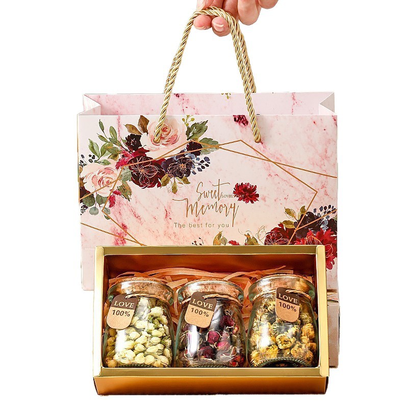 Teacher's Day Herbal Flower Tea Gift Box with Rose Blend 100g Cold Brew Loose Tea - Image 5