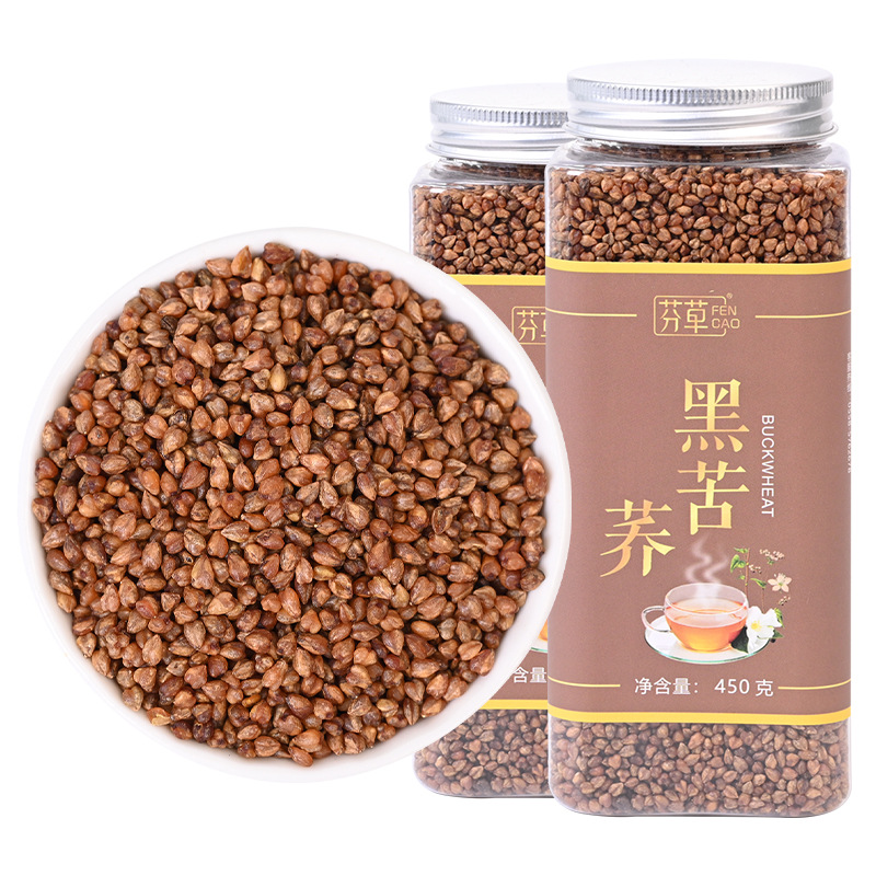 Black Tartary Buckwheat Tea Ku Qiao Cha 450g Bottle Roasted Whole Plant Sichuan Daliangshan Sugar Free - Image 5