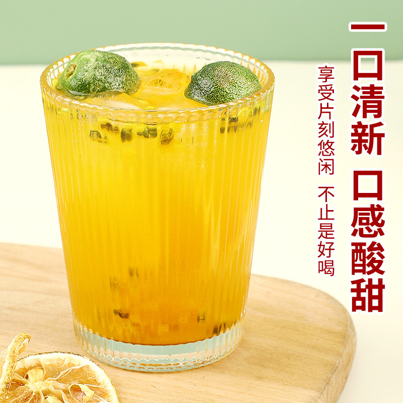 Green Tangerine Lemon Passion Fruit Tea 10 Pyramid Bags Hot Brewed Fruit Herbal Tea - Image 3