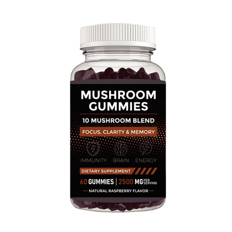 Mushroom Complex Gummies with Ashwagandha and Lion's Mane Sugar-Free Bear Gummies - Image 3