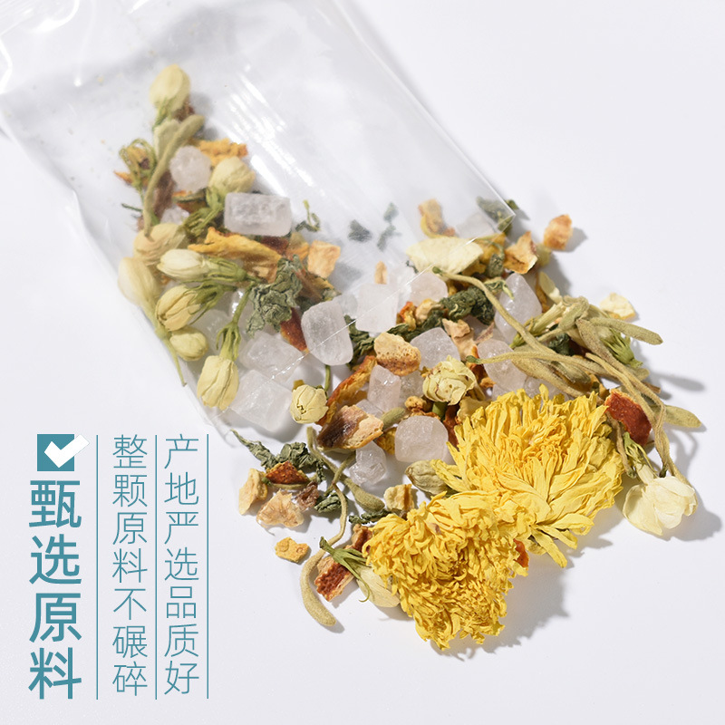 Summer Cooling Herbal Tea Blend 180g Boxed Honeysuckle Chrysanthemum Mint Jasmine Tangerine Peel - Image 3