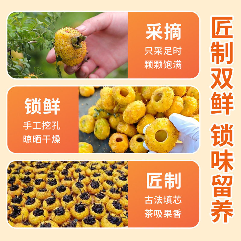 Rosa Roxburghii Black Tea (Ci Li Hong Cha) — Cold-Brew Vitamin C Herbal Tea, 50g - Image 2