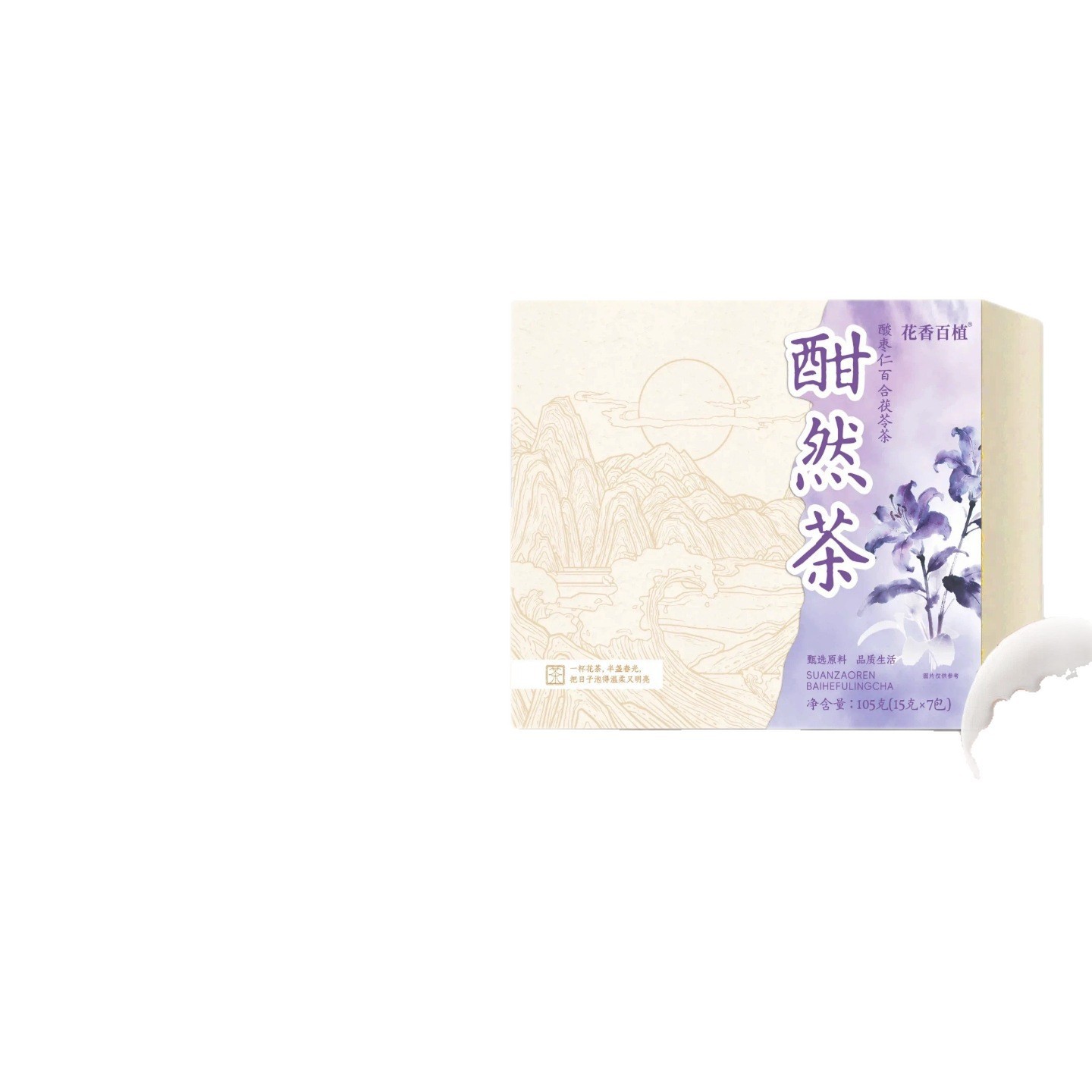 Sour Jujube Seed Lily Poria Herbal Tea 105g 7 Tea Bags Traditional Wellness Blend - Image 5