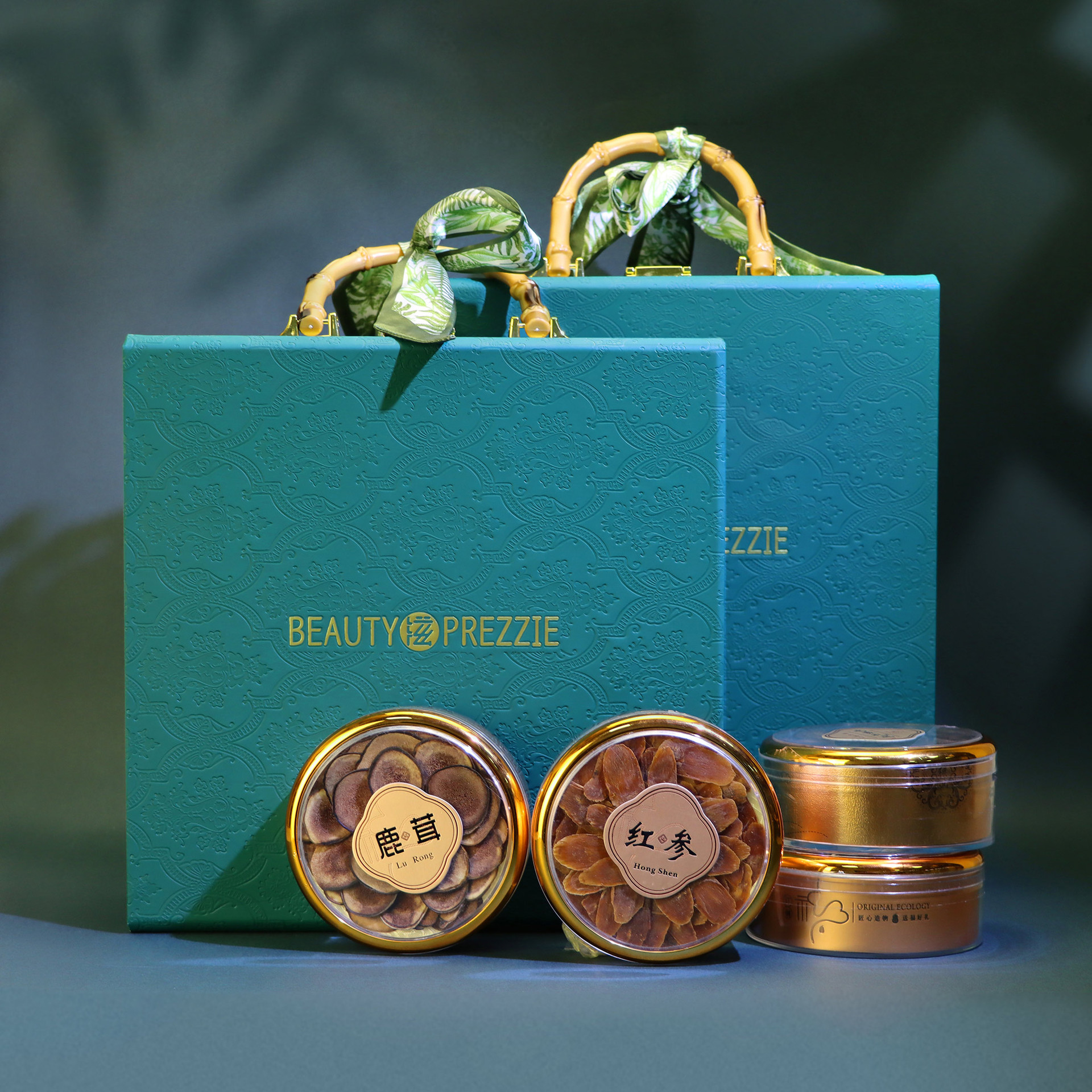Mid-Autumn Herbal Gift Box American Ginseng Dendrobium Red Ginseng Deer Antler Tonic Set for Elders - Image 3