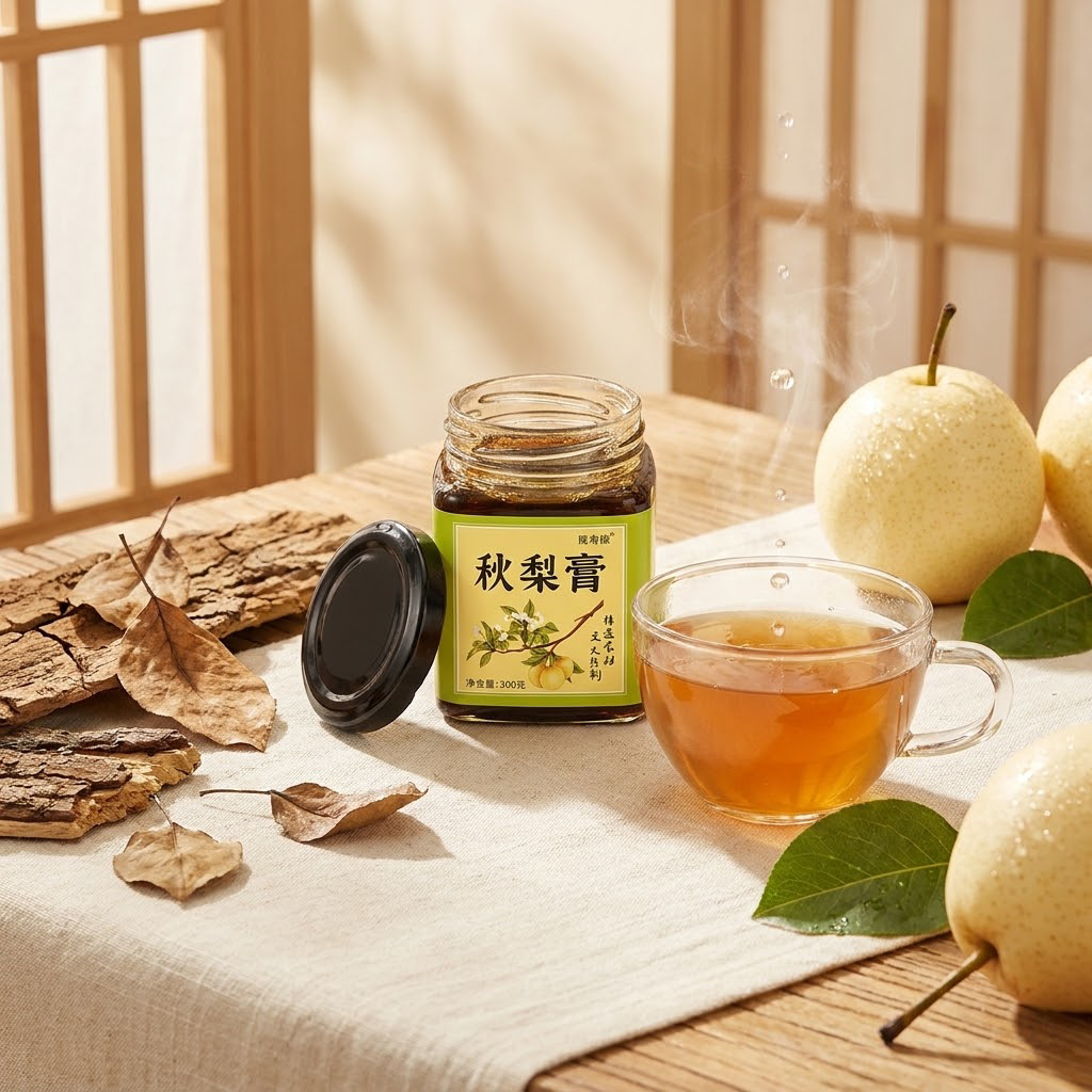 Autumn Pear Paste Qiuli Gao Traditional Slow Simmered Pear Syrup Concentrate 300g Bottle for Daily Drink Mixing - Image 2