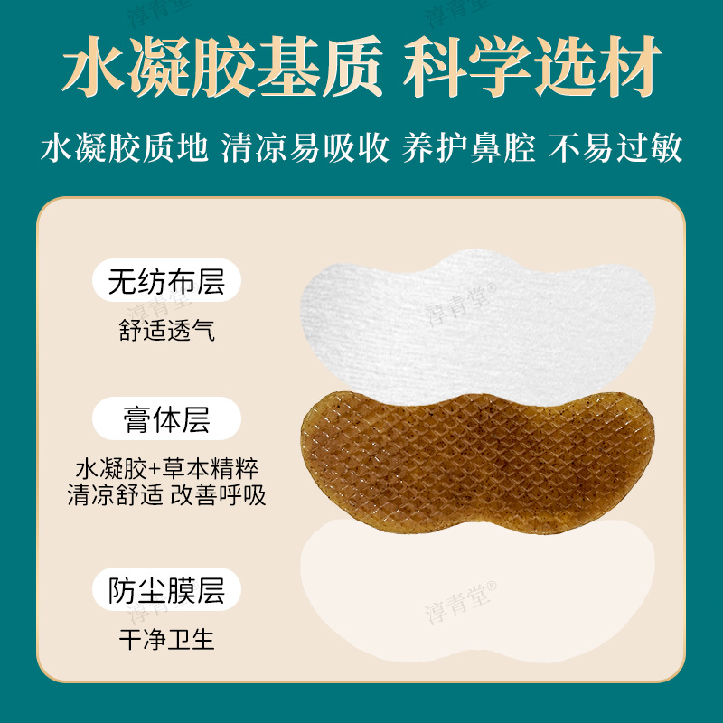 Cang Er Zi Nasal Patch Hydrogel Nose Relief Patch 6 Patches per Box for Adults and Children - Image 2