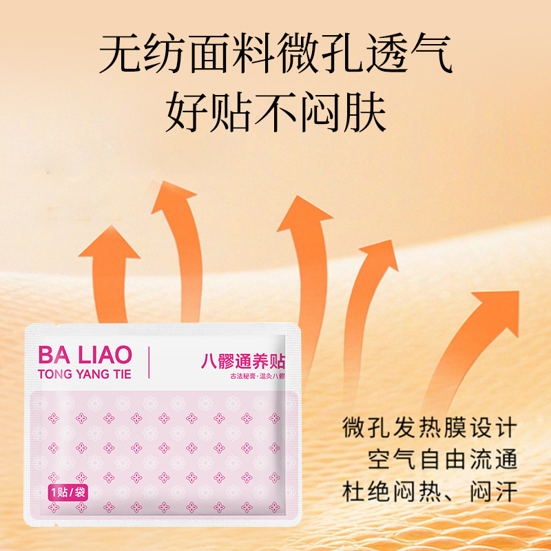 Baliao Acupoint Moxibustion Patch with Mugwort Warm Herbal Topical Patch for Waist and Hip Care - Image 3