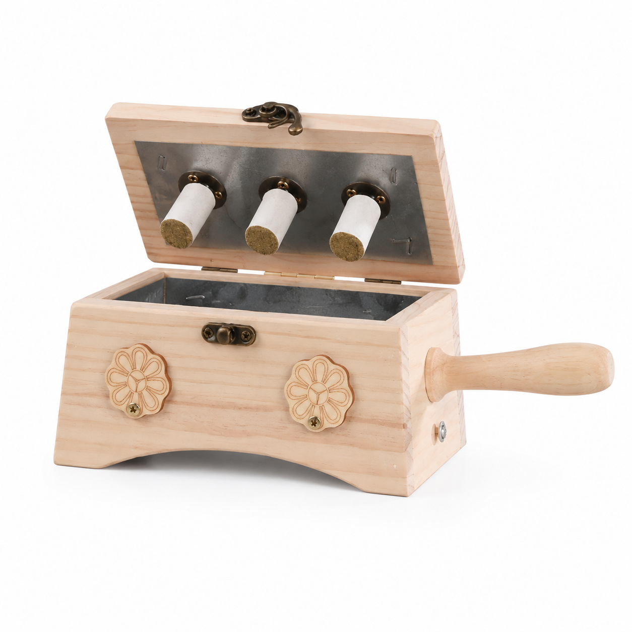 Wooden Moxa Box Portable Moxibustion Kit with 54 Carbonized Moxa Sticks for Home Body and Abdominal Use - Image 5