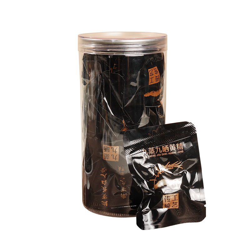 Nine Steamed Nine Dried Polygonatum Huang Jing 250g Jar with 25 Individual Vacuum Packs Jiuhua Mountain Rhizome - Image 5