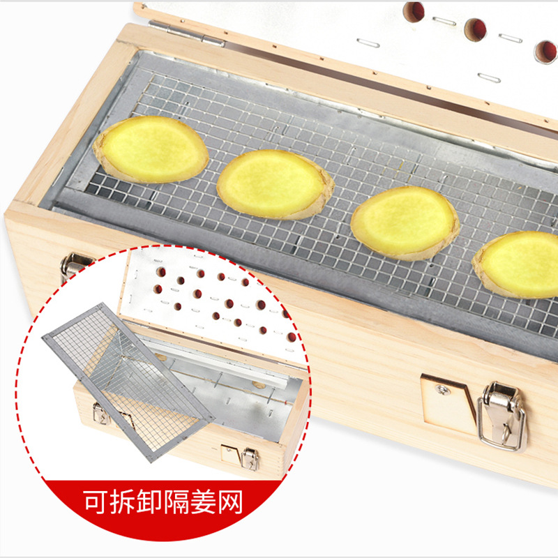 Wooden Foot Moxibustion Box Portable Moxa Warmer for Foot Therapy Home Wellness 29.2cm - Image 4