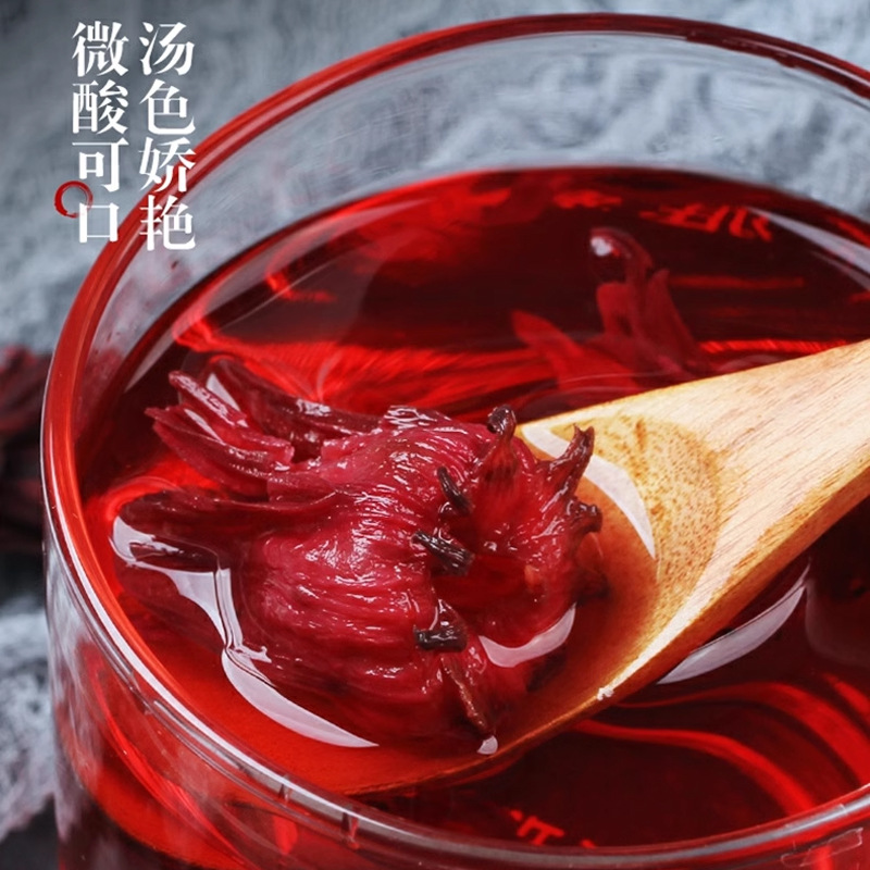 Dried Roselle Hibiscus Flower Calyces Luo Shen Hua Herbal Tea 40g Jar - Image 2