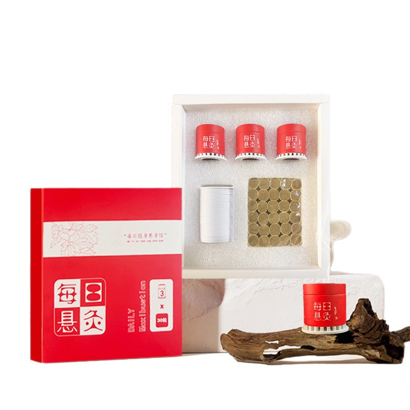 Daily Mini Hanging Moxa Set 3 Moxibustion Tubes 30 Moxa Sticks 30 Patches Portable Warm Relief - Image 5