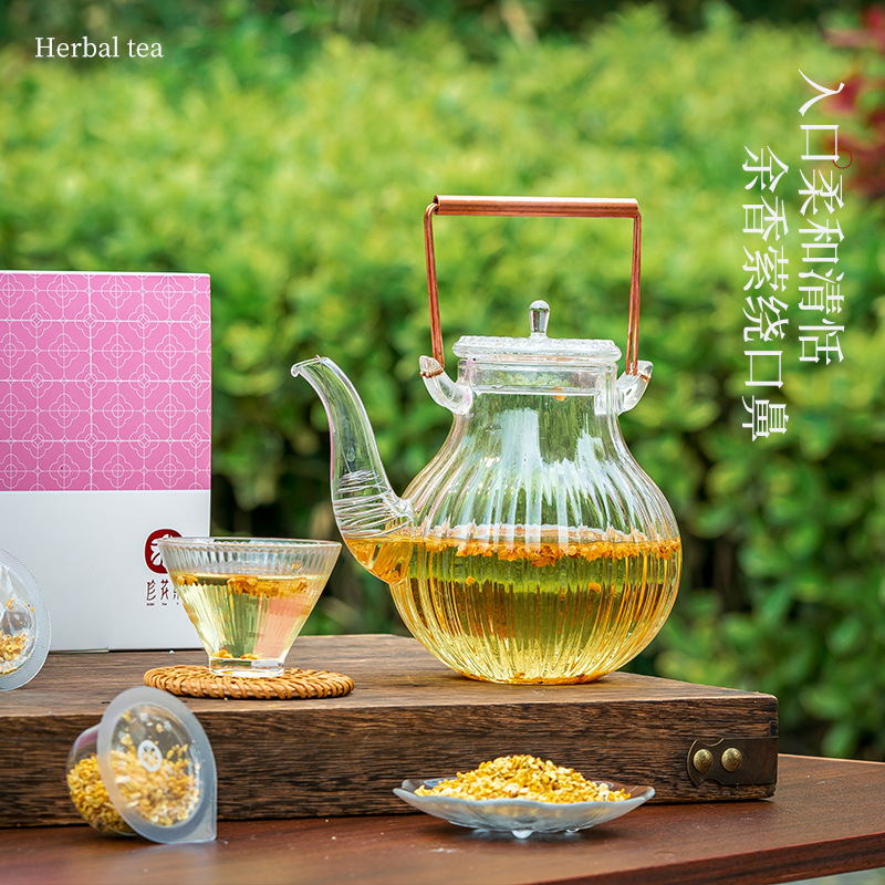 Freeze-Dried Golden Osmanthus Tea Gui Hua Hua Cha Loose Flower Tea 5g Jar - Image 3