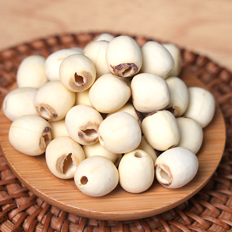 Dried White Lotus Seeds Lian Zi 500g Coreless Polished Skin Lotus Seed Kernels for Soup Congee and Desserts - Image 2