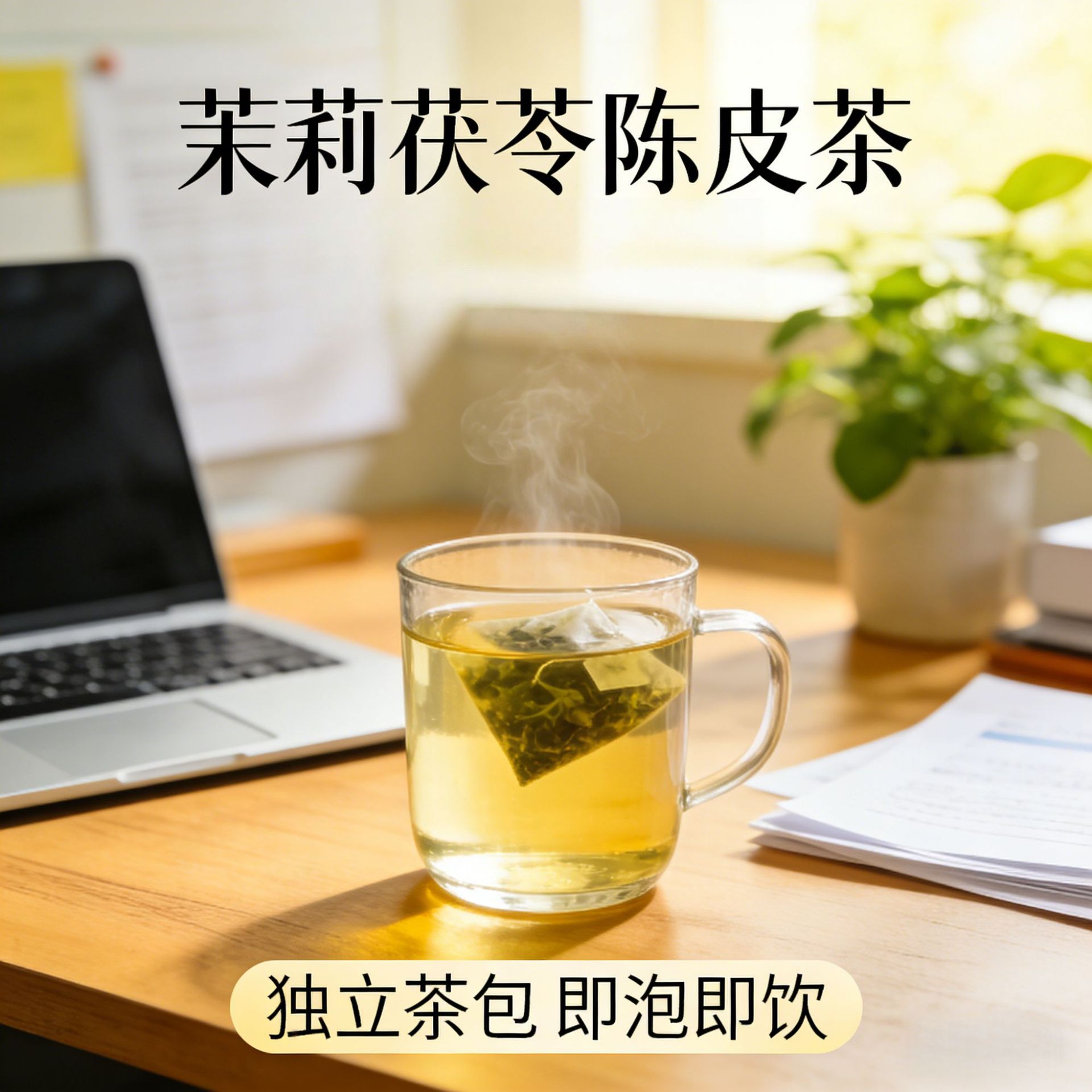 Jasmine Poria Tangerine Peel Tea 100g 20 Pyramid Tea Bags Daily Wellness Brew - Image 3