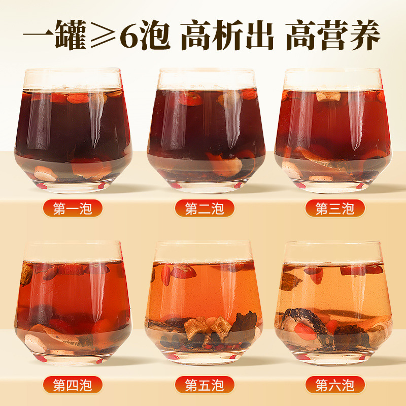 Ginseng Polygonatum Tea Wubao Herbal Tea 15 Cans 285g Daily Wellness Brew - Image 3