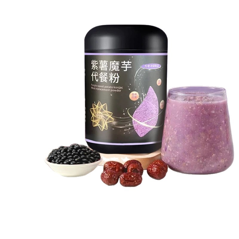 Purple Sweet Potato Konjac Meal Replacement Powder 500g Chia Seed Oat Cereal Drink - Image 5
