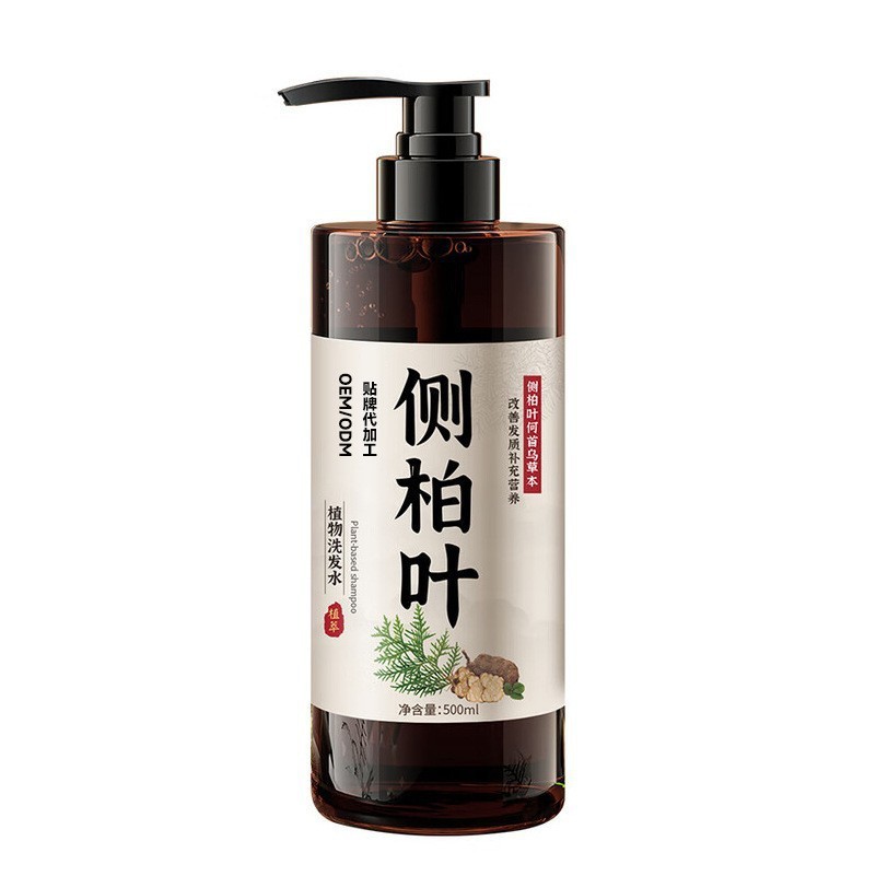 He Shou Wu Ce Bai Ye Herbal Shampoo 500ml Scalp Care Oil Control Hair Cleanser for Men and Women - Image 5