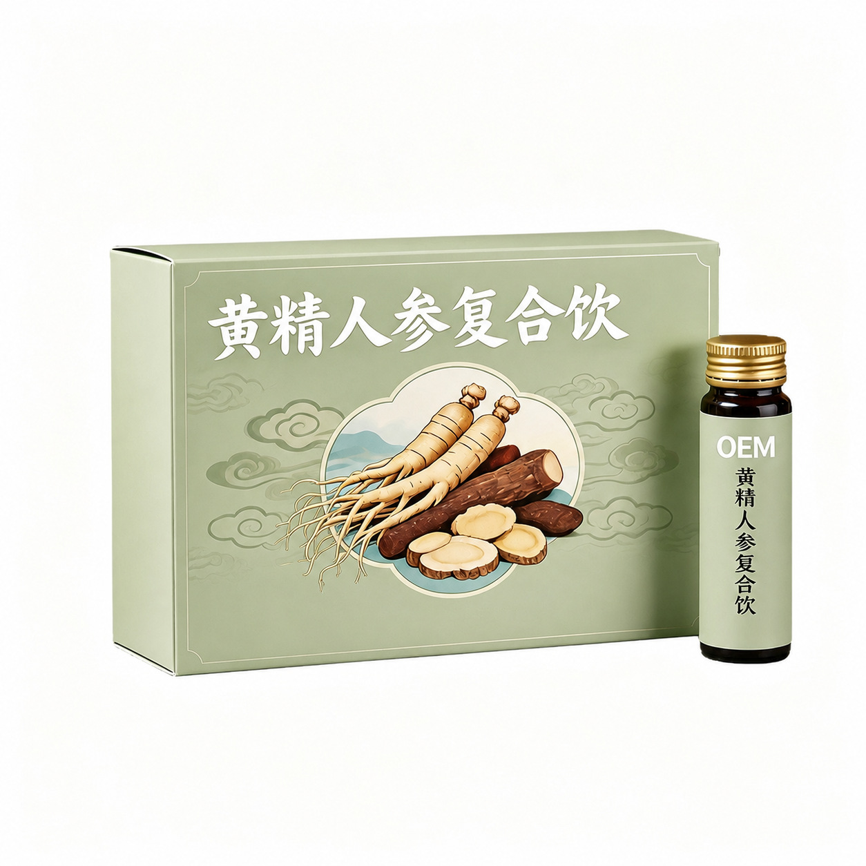 Huang Jing Ren Shen Rou Cong Rong Compound Drink — Nine-Steam-Nine-Sun Polygonatum, Cistanche & Ginseng Botanical Beverage - Image 5