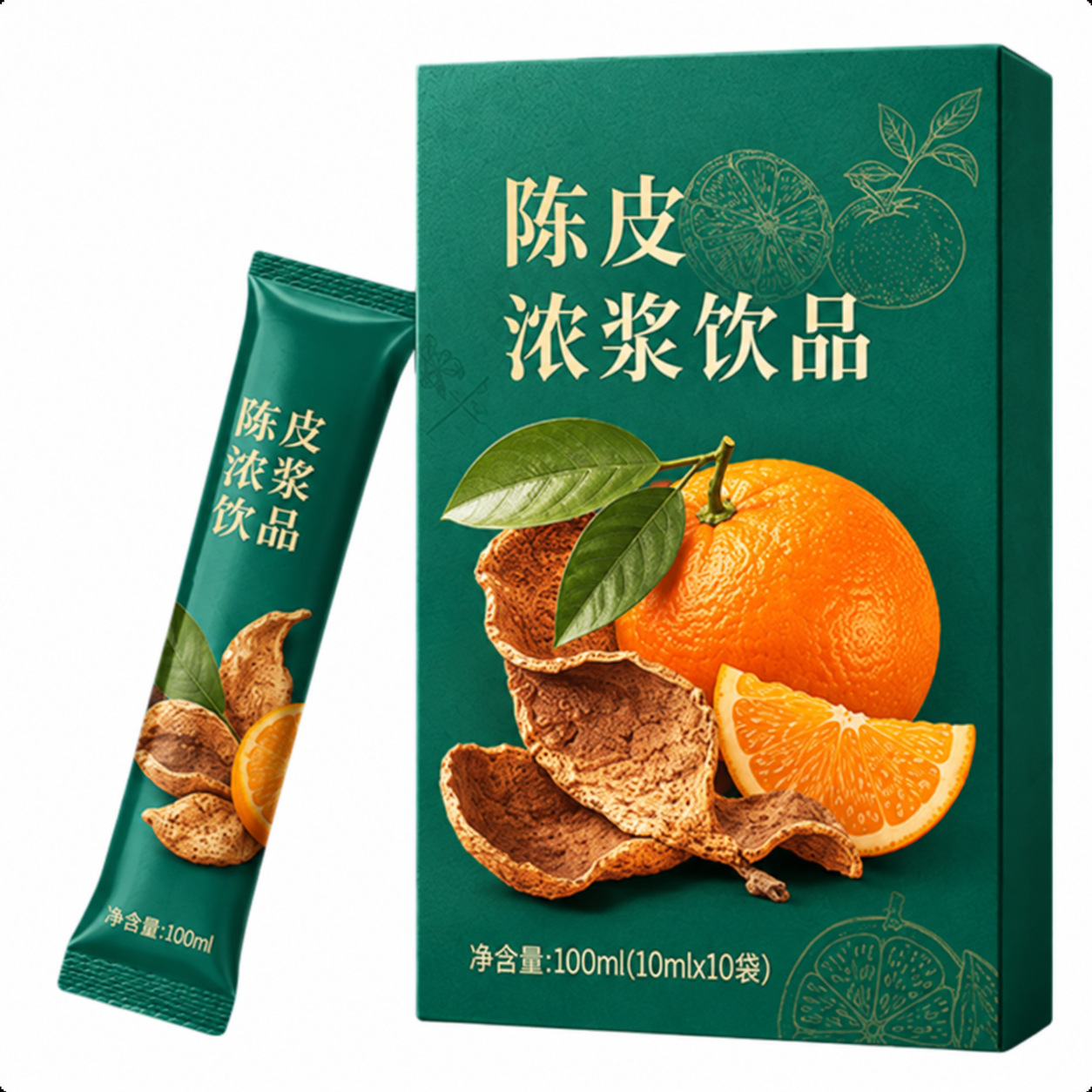 Chen Pi Concentrated Drink (Citrus reticulata) — Fermented Aged Tangerine Peel Botanical Beverage - Image 5