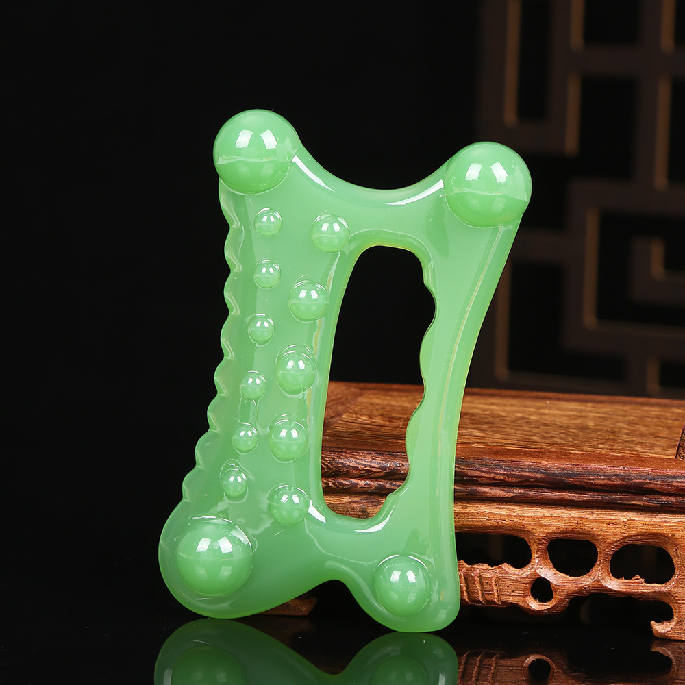 Resin Wavy Gua Sha Board 11x7 cm Facial Sculpting Massage Tool for Face Body Meridian Care - Image 3