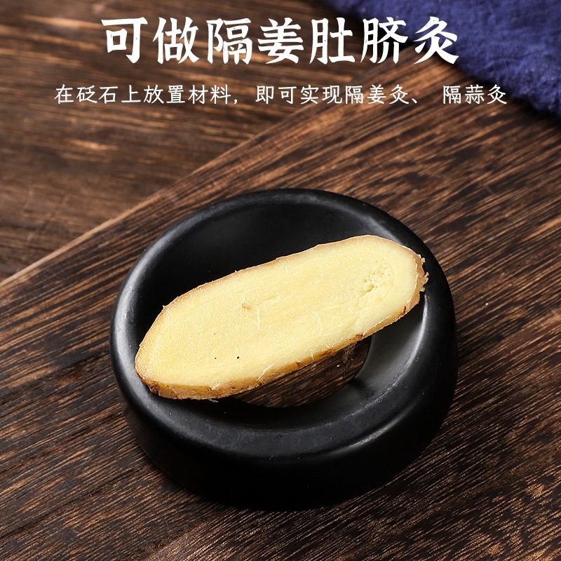 Bian Stone Moxibustion Jade Holder Navel Warming Tool with Ginger and Salt Moxa Support for Wellness Massage - Image 4