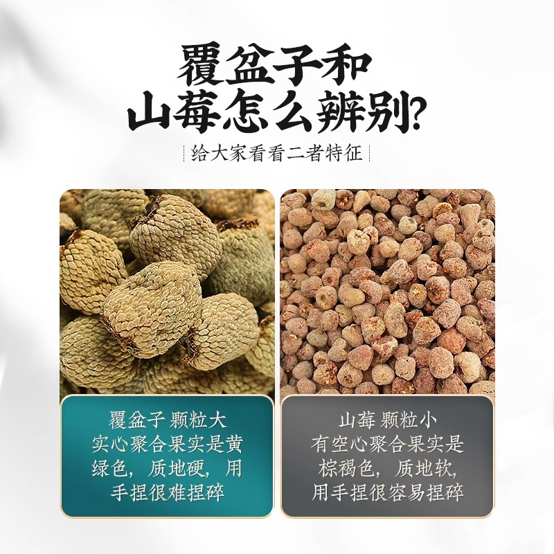 Wild Raspberry Fruit Fu Pen Zi Dried Herbal Tea Bulk Traditional TCM Wellness Herb - Image 3