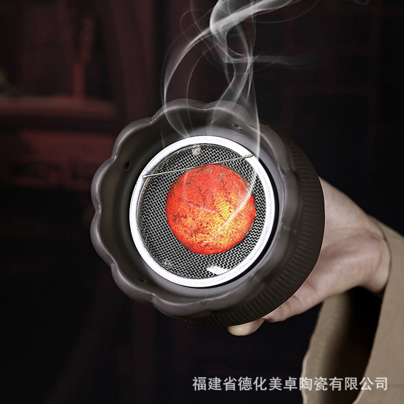 Purple Clay Moxibustion Fire Dragon Cup Ceramic Gua Sha Jar Portable Moxa Burner for Home Body Care 700g - Image 3