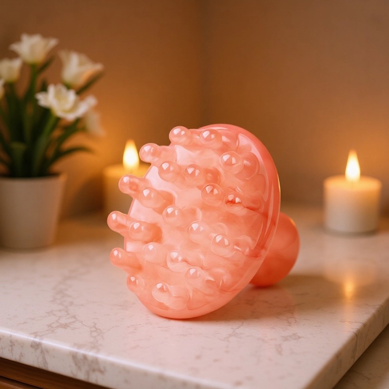 Resin Gua Sha Meridian Brush Body Massage Comb for Abdominal and Full Body Circulation Care 130g - Image 2