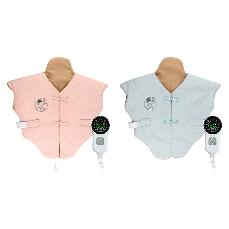 Electric Heated Mugwort Shoulder Neck Back Wrap Vest with Adjustable Timer for Home Warm Therapy - Image 5
