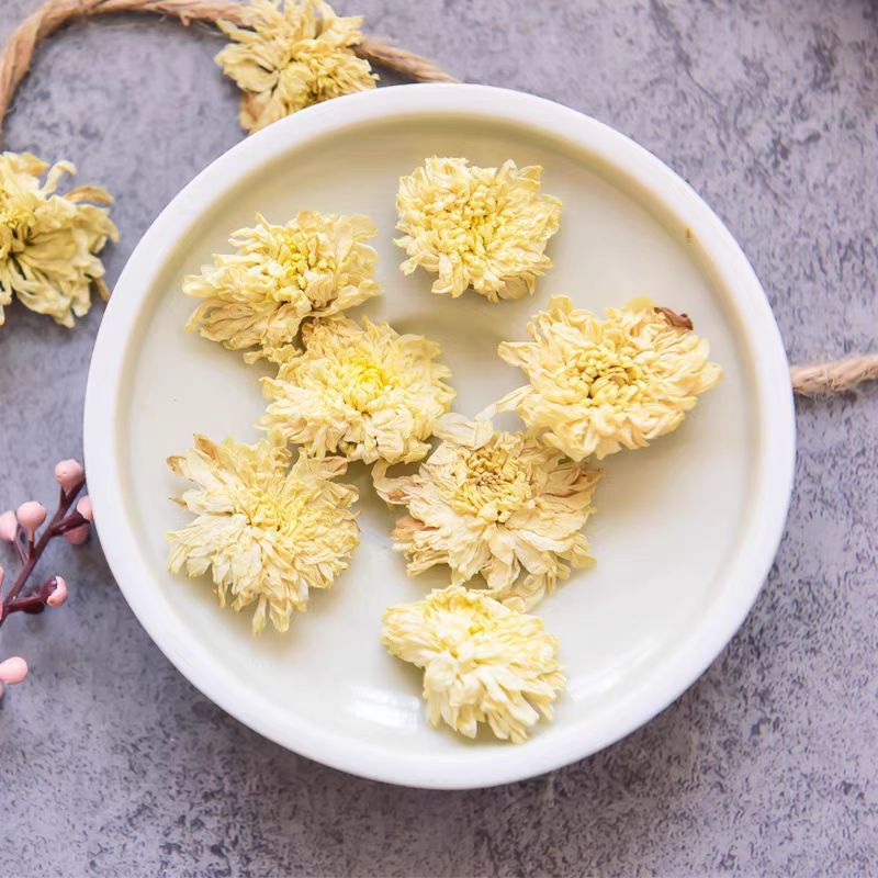 White Chrysanthemum Tea Bai Ju Hua Loose Flower Tea 35g Canister for Hot Brewing - Image 2