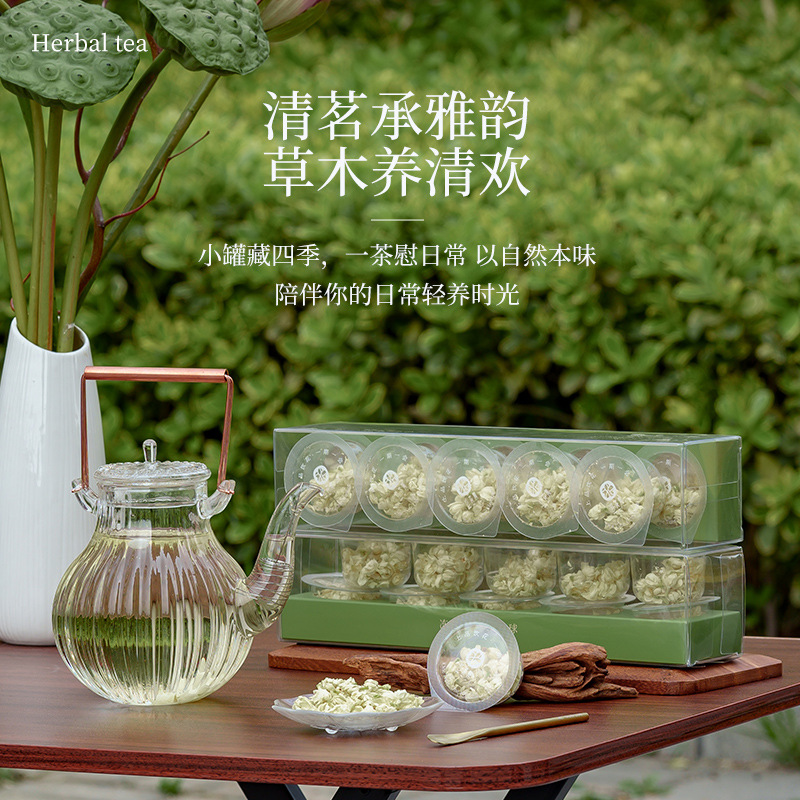Freeze-Dried Jasmine Snow Ball Mini Canister Tea 10 Canisters Portable Floral Tea Hot Brew - Image 3