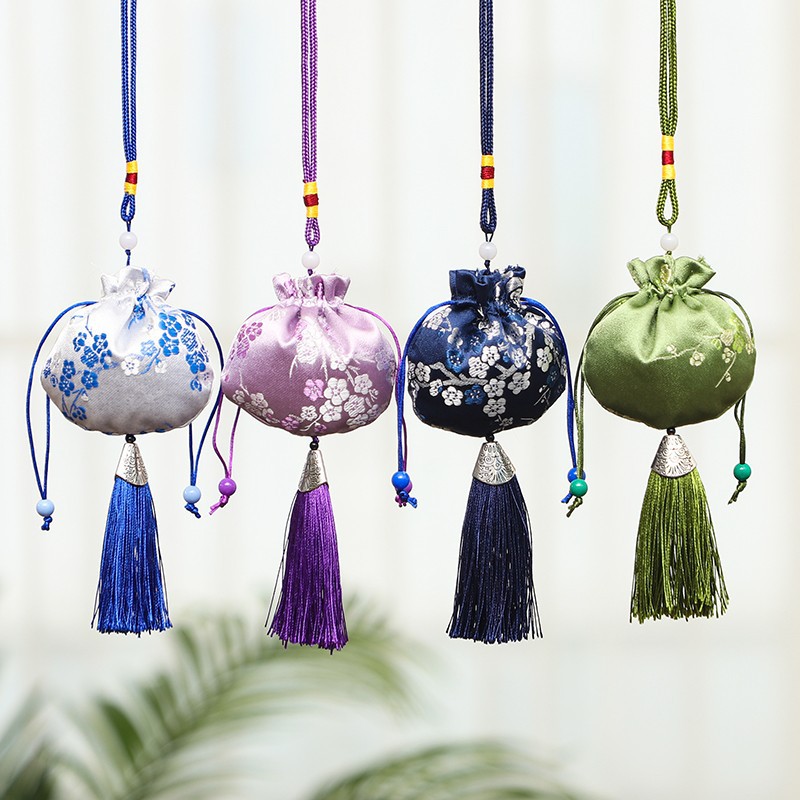 Mugwort Sachet Ai Cao 艾草 Embroidered Herbal Pouch for Car Hanging and Dragon Boat Festival Gift - Image 3
