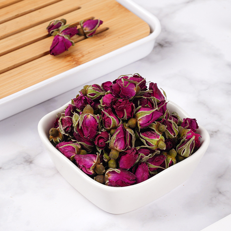 Pingyin Purple Rose Tea (Rosa rugosa) — Sulfur-Free Dried Rose Buds, 50g Jar - Image 3