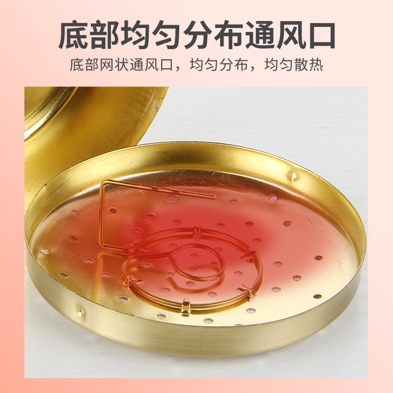 Portable Copper Moxibustion Box Thickened Pure Copper Warming Moxa Burner Single Hole 80mm 40mm 80g - Image 4