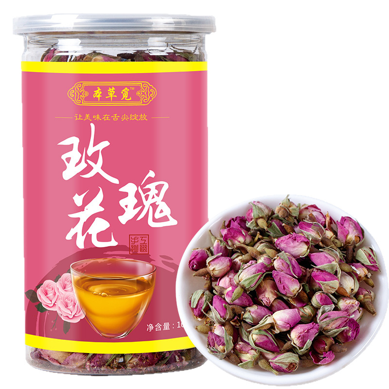 Rose Bud Tea (Rosa rugosa) — Dried Double-Petal Red Rose Flower Tea, 100g Jar - Image 5